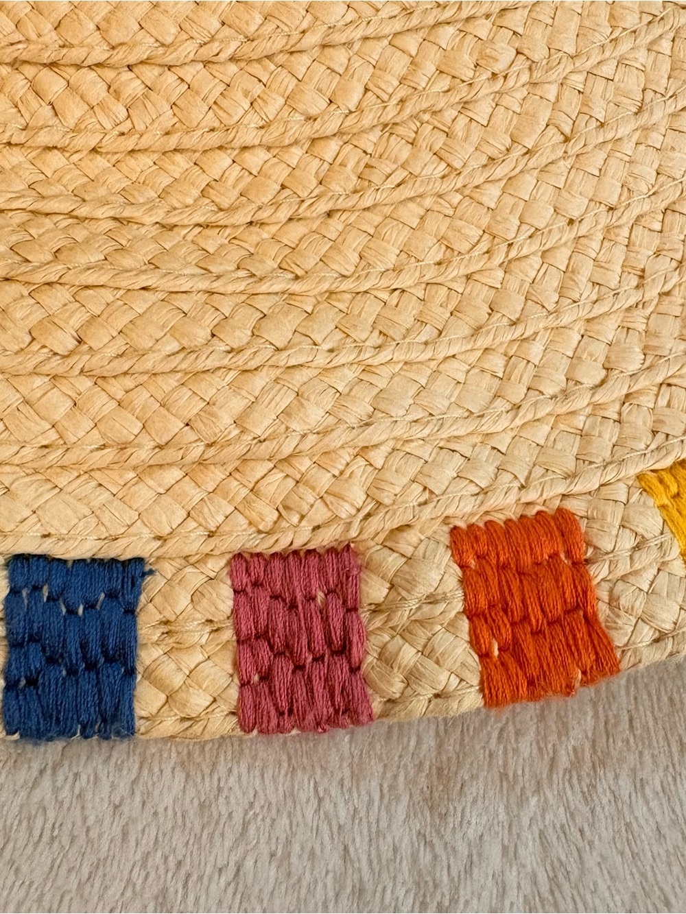 Sun And Sand Rainbow Trim Straw Sun Hat - Picture 5 of 6